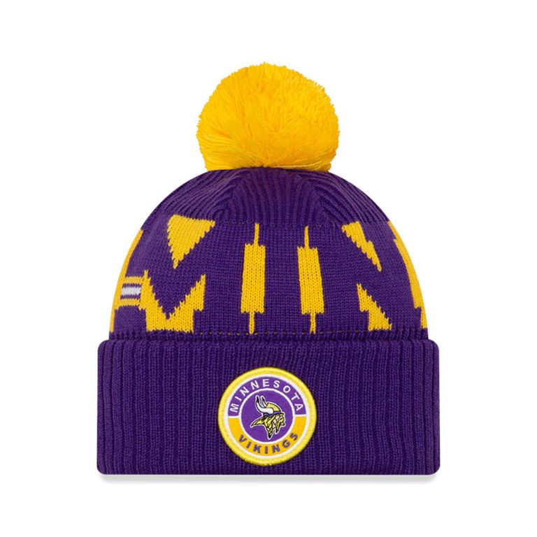 Gorras New Era Beanies Morados - Minnesota Vikings On Field 01938VUZR